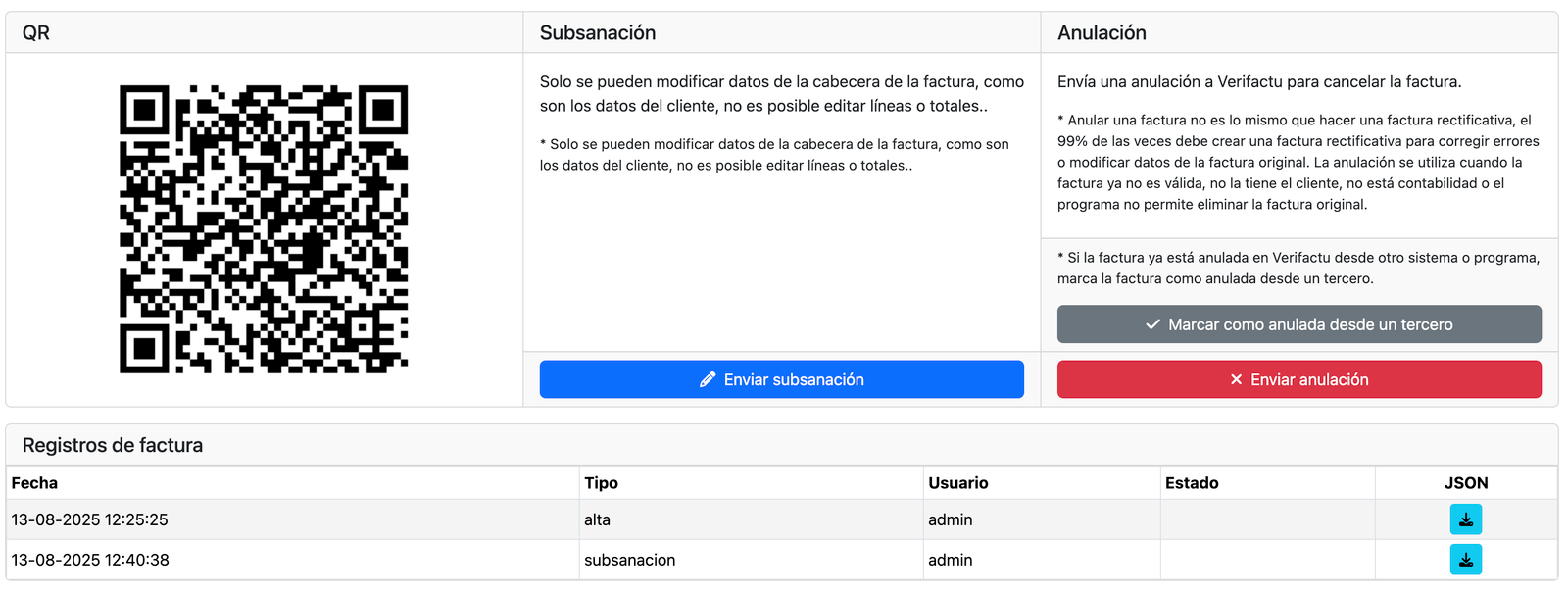 Com anul·lar una factura a Verifactu