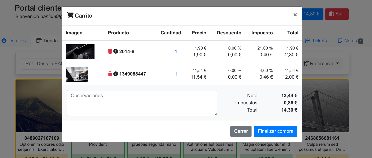 Catàleg i compres online
