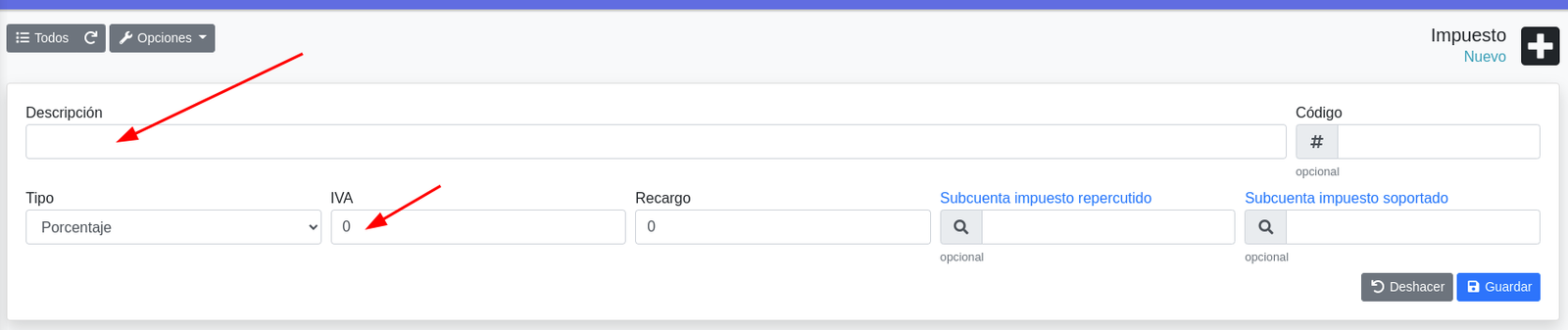 Com configurar impostos i recàrrec d'equivalència