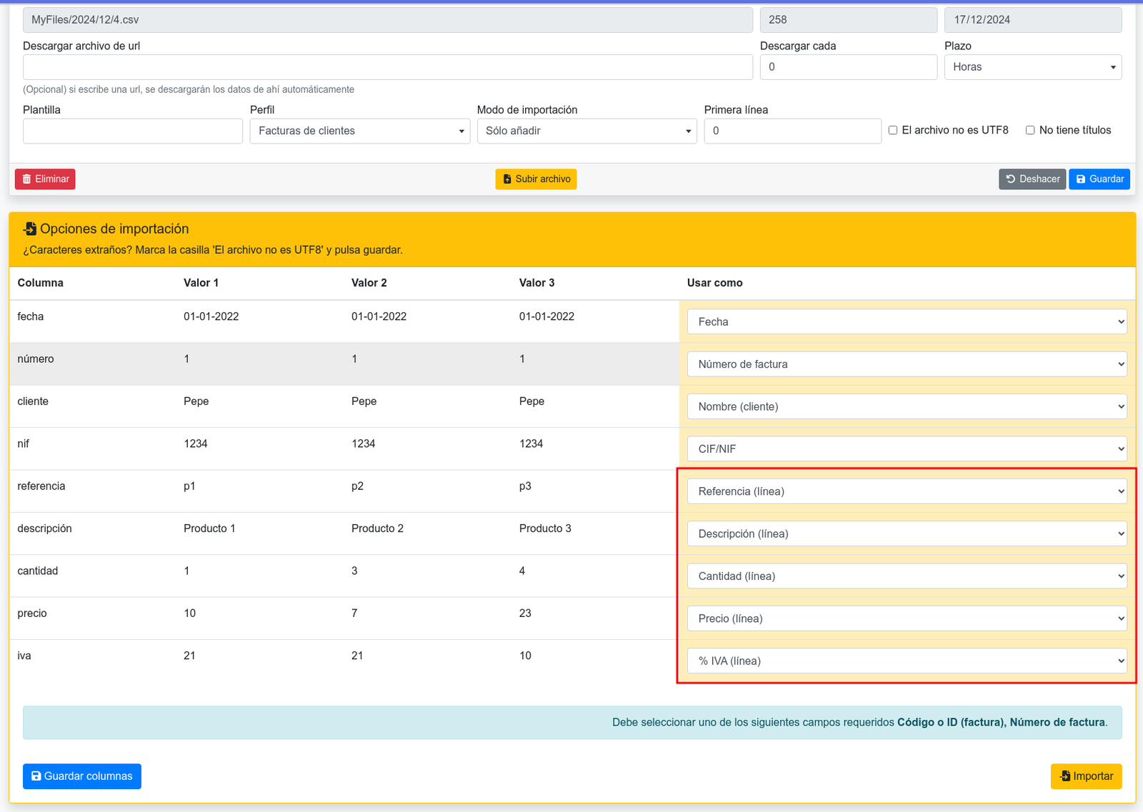 Com copiar factures d'Excel a gestioerp.cat