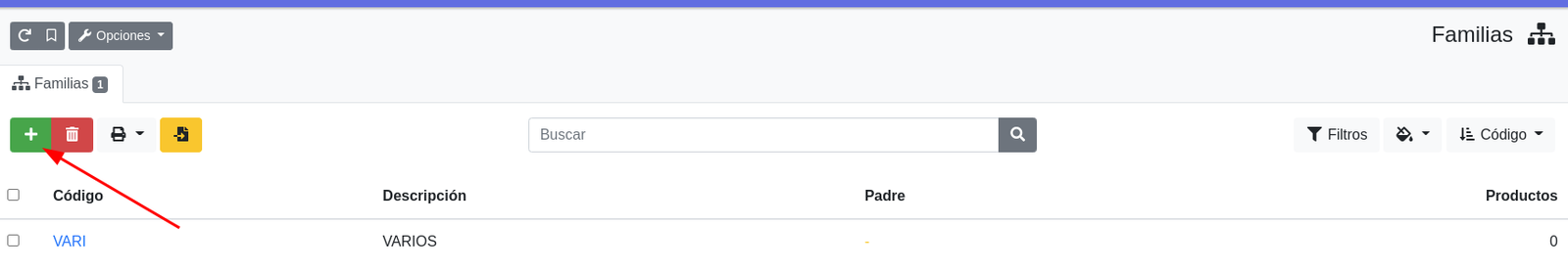 Com crear famílies de productes