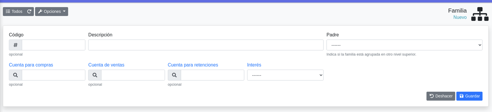 Com crear famílies de productes