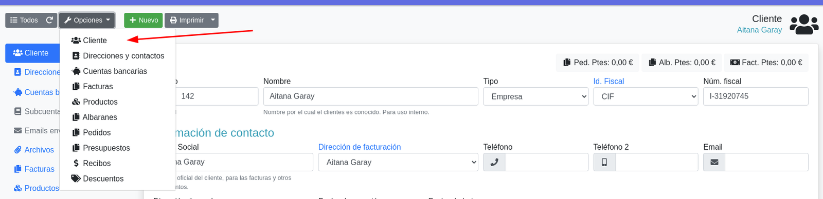 Com crear un client