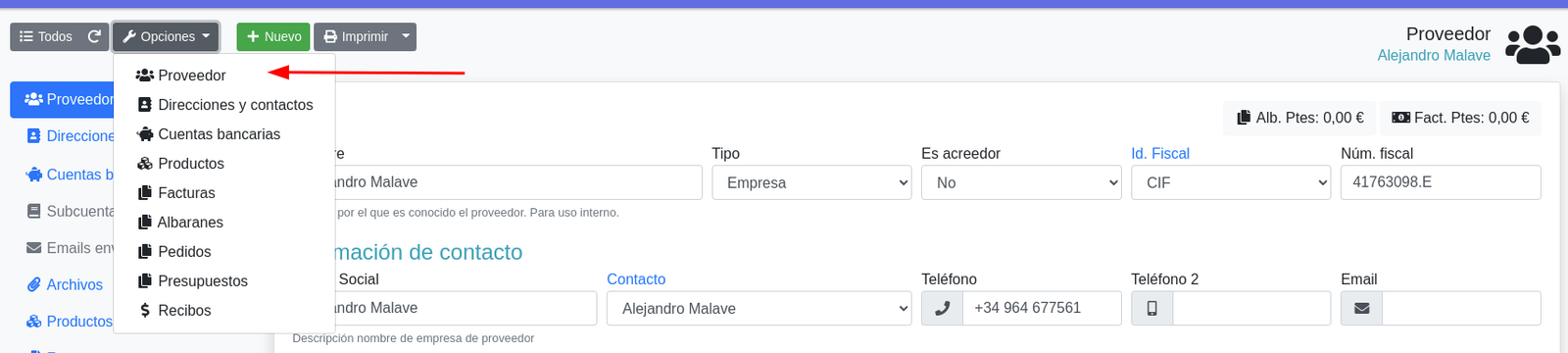 Com crear un proveïdor