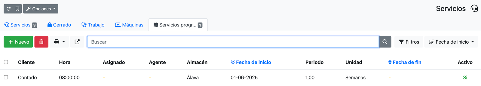 Configurar la recurrència