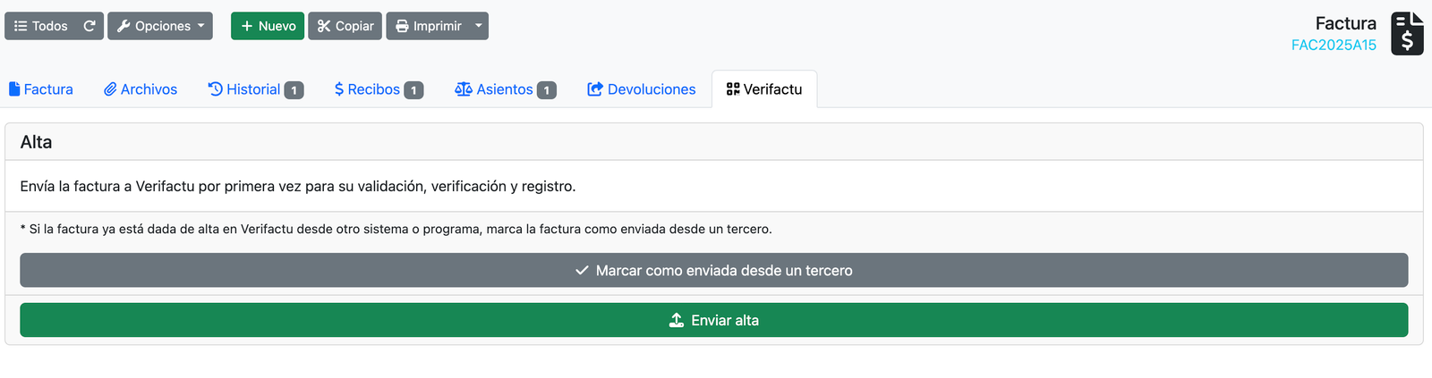 Enviar, subsanar i anul·lar