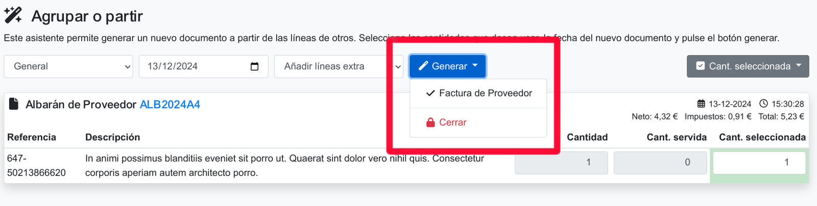 Com registrar un albarà de compra
