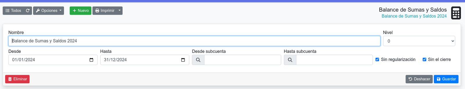 Com fer un Balanç de sumes i saldos