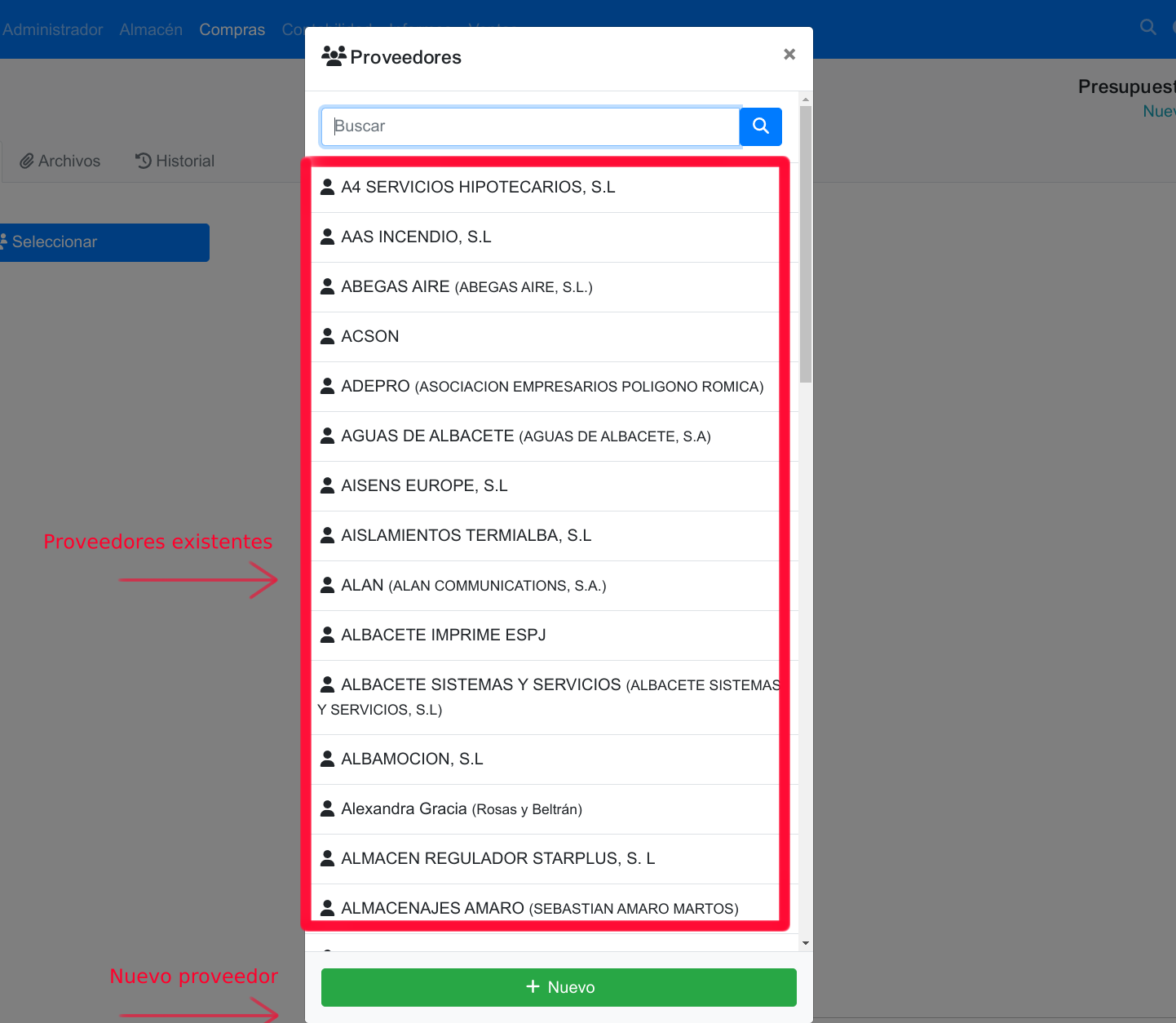 Com registrar una comanda de compra