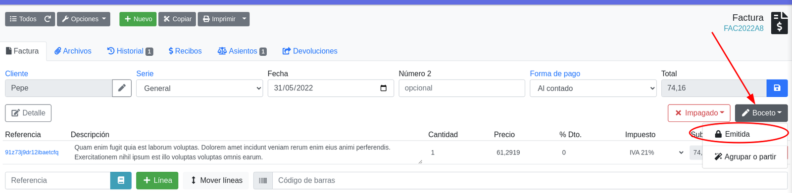 Com registrar una factura de compra