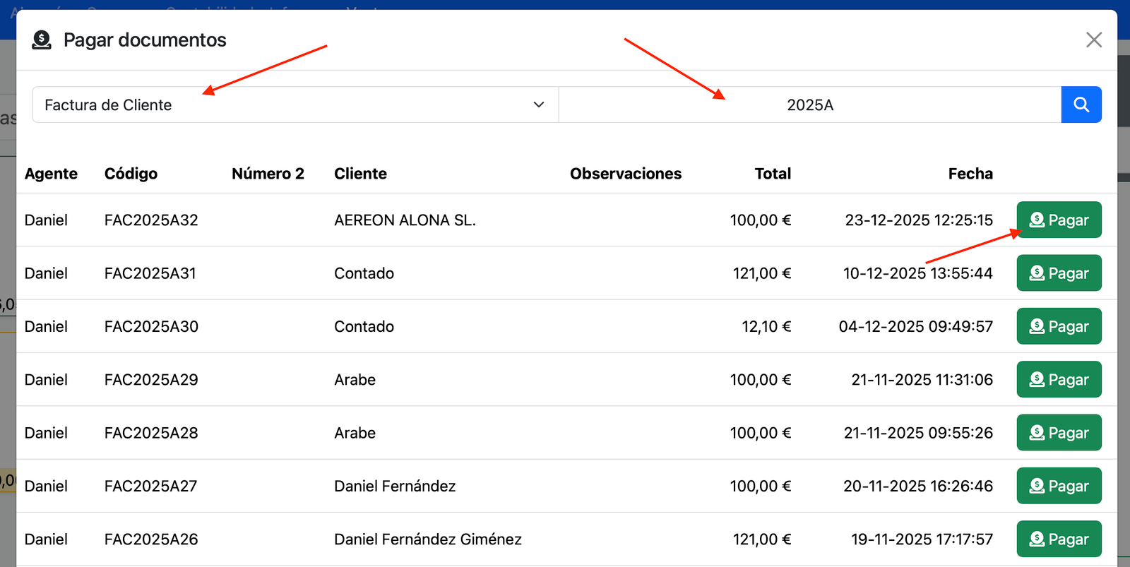 Com pagar documents des del TPV