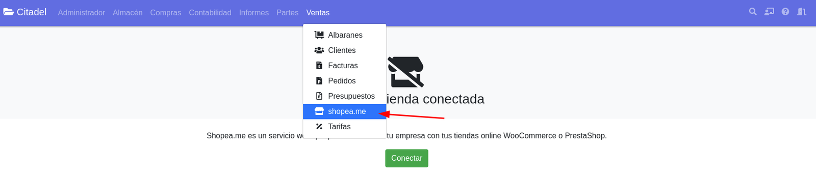 Connectar la botiga