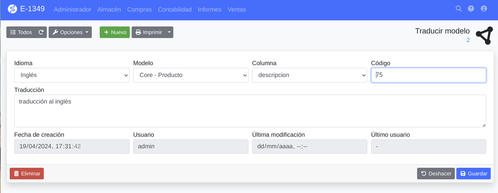 Com traduir models i textos personalitzats