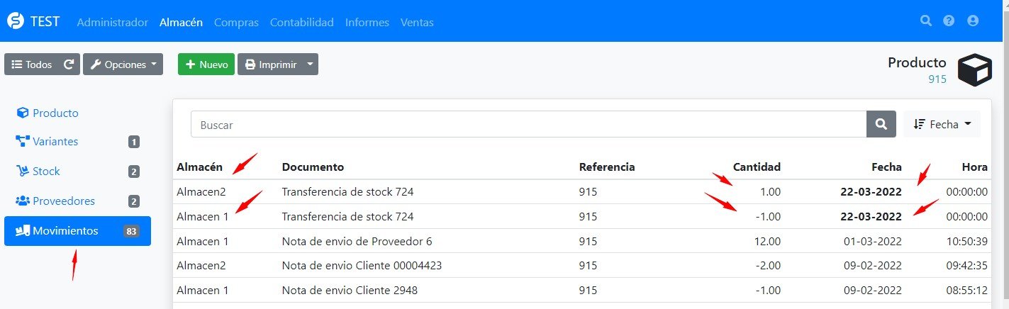 Com veure els moviments d'estoc d'un producte