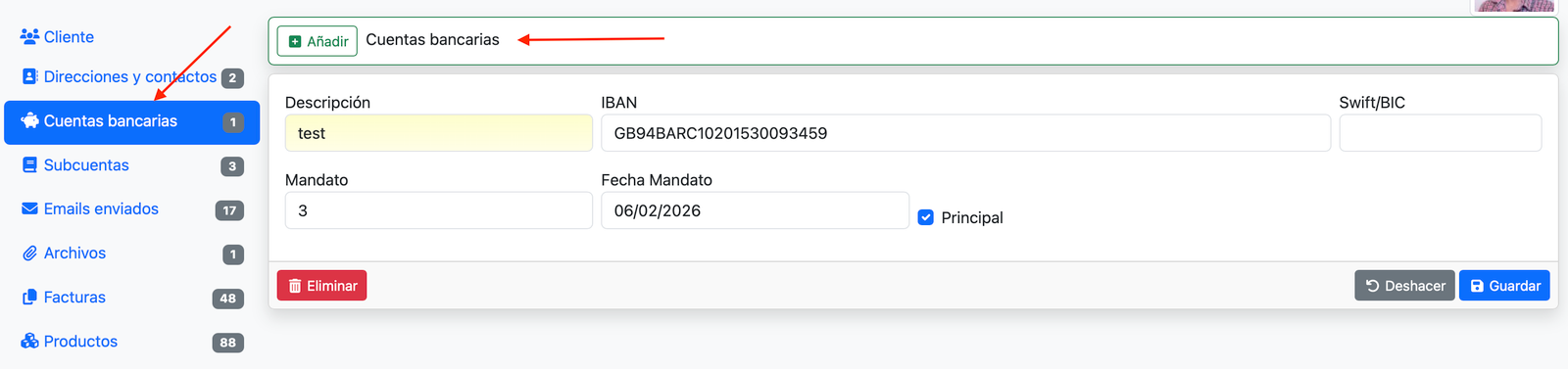 Configuració prèvia de remeses