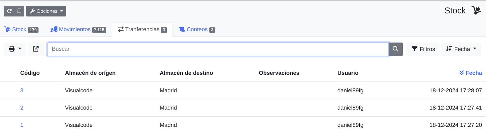 Informe d'estoc