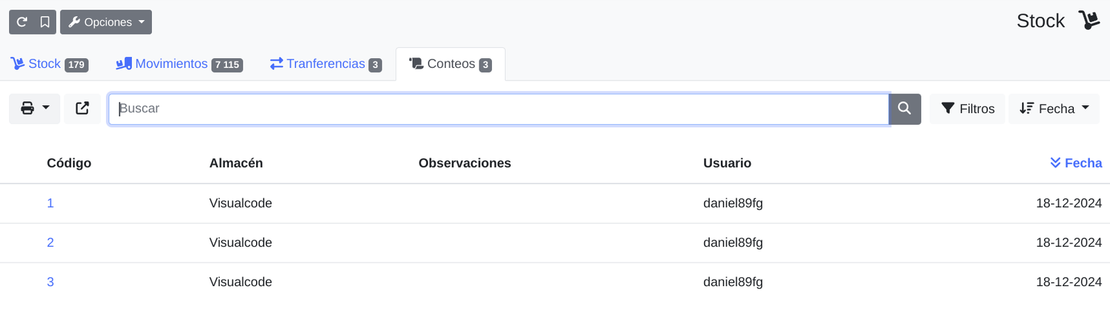 Informe d'estoc