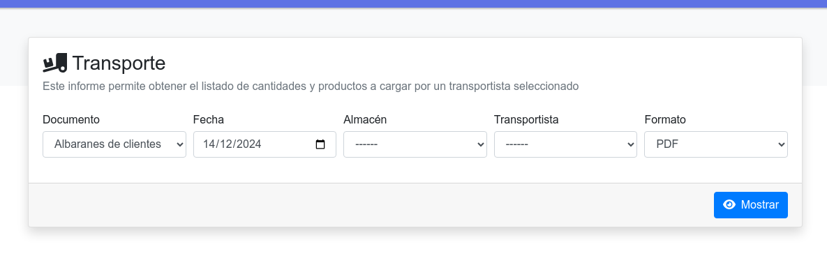 Informe de transport