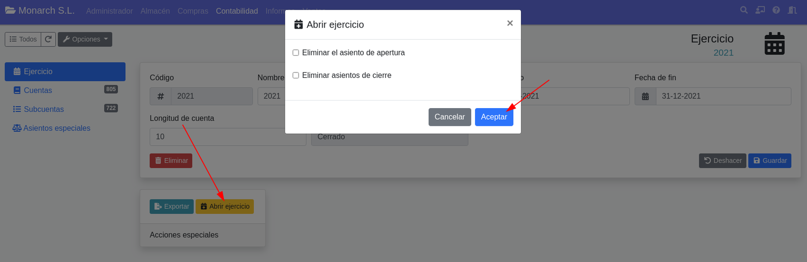 Els exercicis comptables
