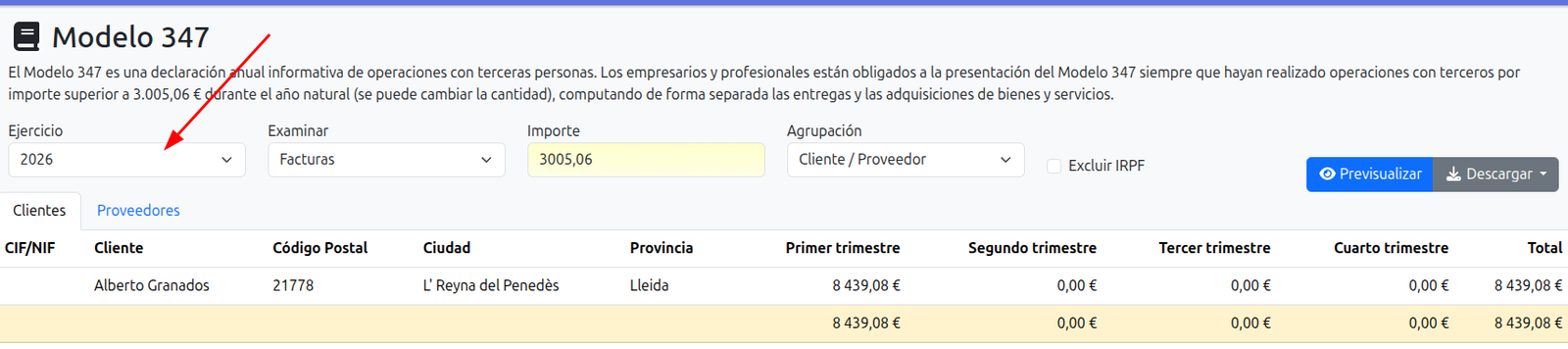 Operacions amb tercers