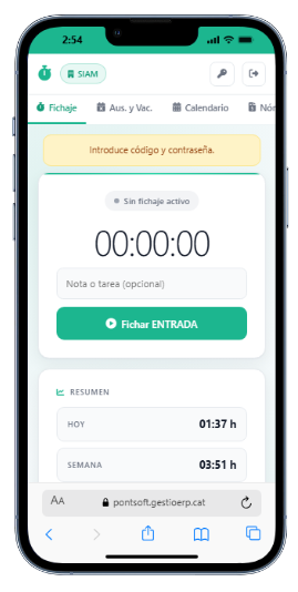 Fitxatge: mòbil, kiosko i terminal